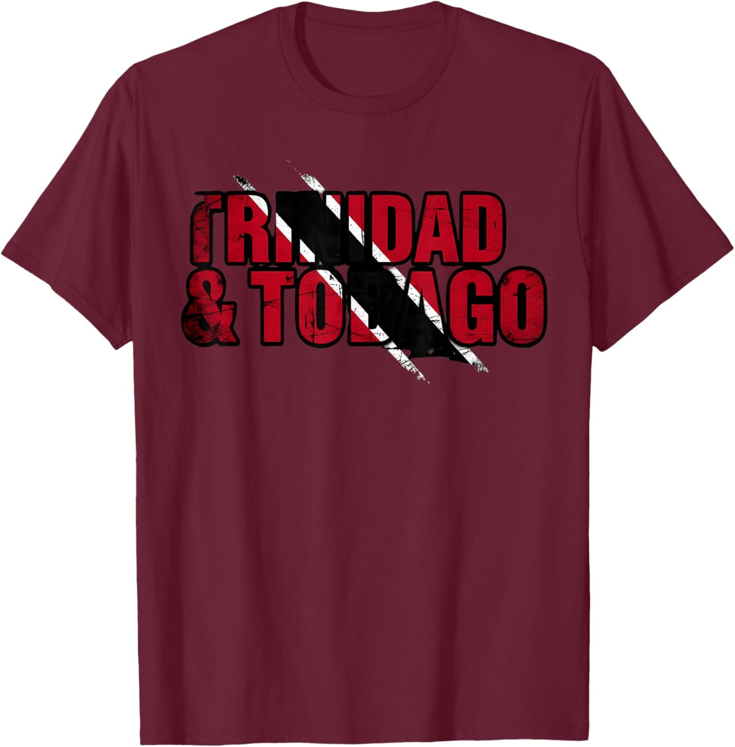 Trinidad and Tobago Flag Trini Flag Roots Trinidadian Flag T-Shirt - T-Shirt | Maroon