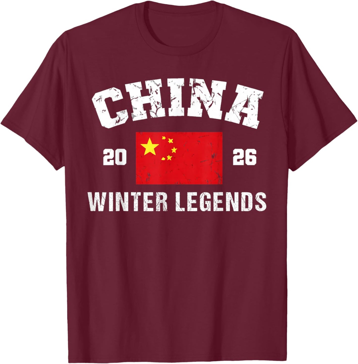 China Winter Legends 2026 Alpine T-Shirt - T-Shirt | Maroon