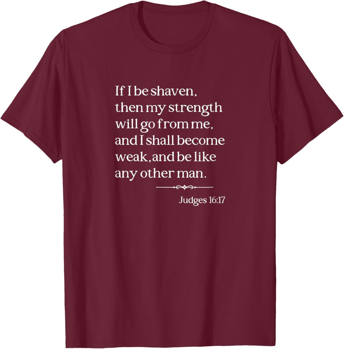 Funny Christian Man Beard Bible Verse T-Shirt - T-Shirt | Maroon