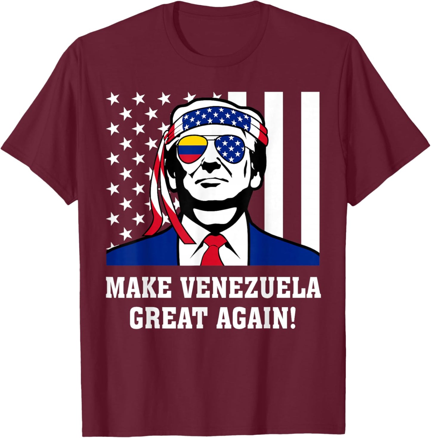 Trump Make Venezuela Great Again T-Shirt - T-Shirt | Maroon