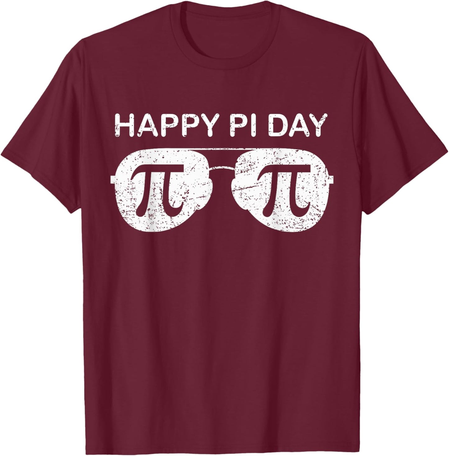 Happy Pi Day Math Teacher Sunglasses Funny Kids School T-Shirt - T-Shirt | Maroon