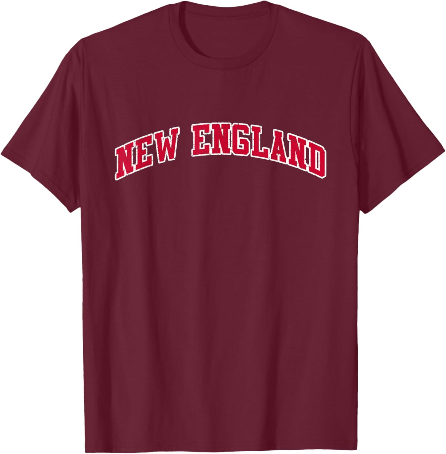 Retro Vintage New England Text Men Women Boy Girl T-Shirt - T-Shirt | Maroon