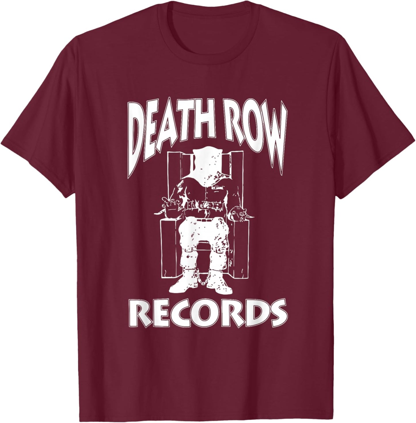 Official Death Row Records Classic Logo T-Shirt - T-Shirt | Maroon
