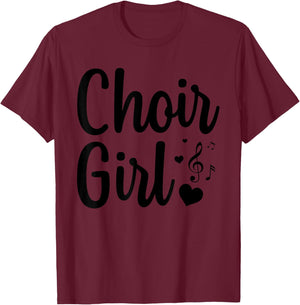 Choir Art for Girls Women Choir Singing Chorus Show Choir T-Shirt - T-Shirt | Maroon