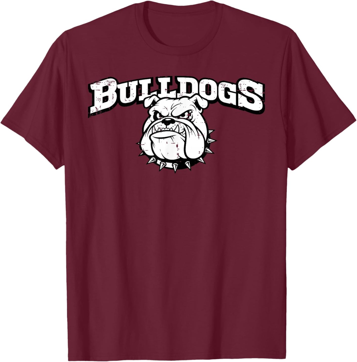 Bulldog Women Kids Boys Girls Youth Teen Men T-Shirt - T-Shirt | Maroon