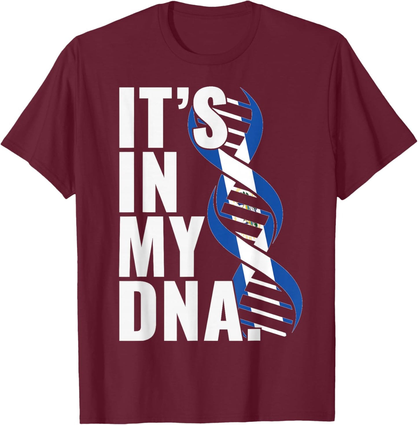EL Salvador Roots Flag Fingerprint Graphic Patriotic T-Shirt - T-Shirt | Maroon