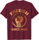 Freeish Since 1865 Black History Melanin African Juneteenth T-Shirt - T-Shirt | Maroon