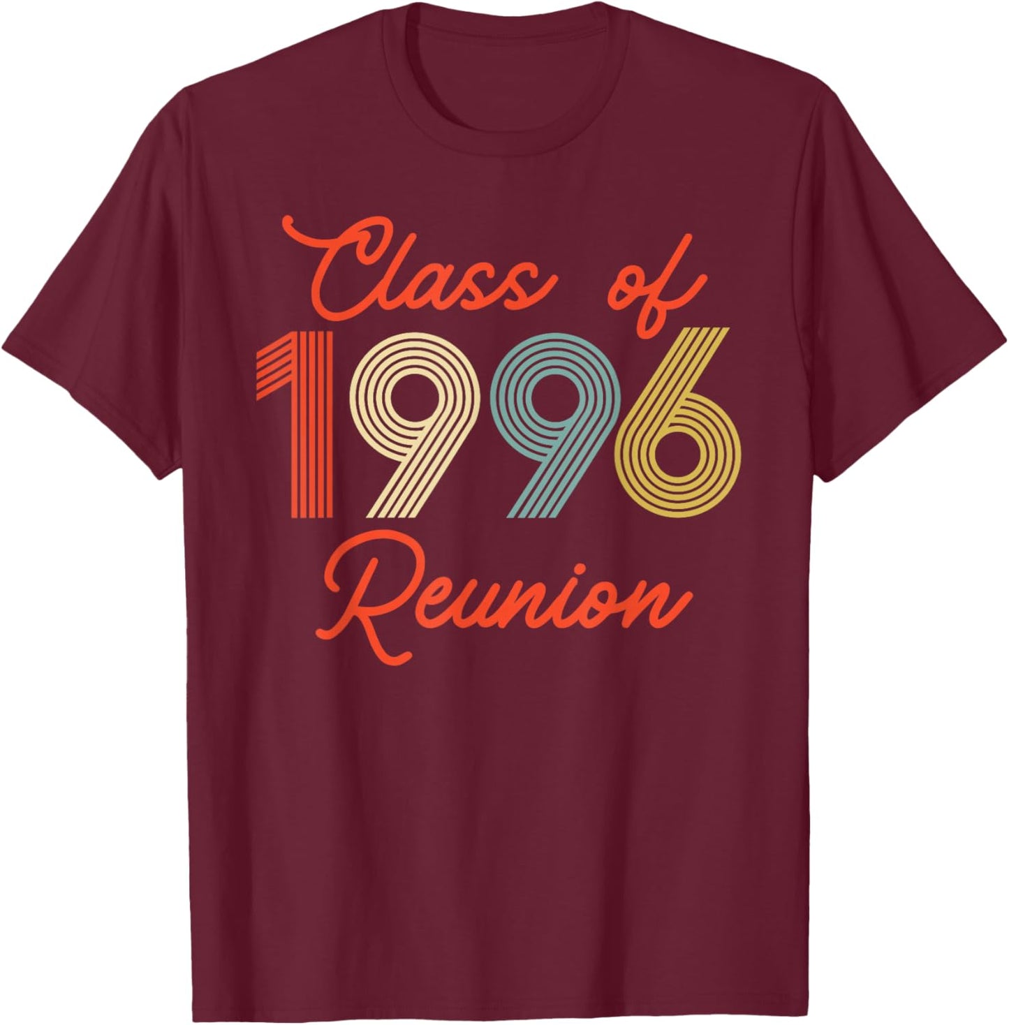 Vintage Class of 1996 Reunion High School Party Matching T-Shirt - T-Shirt | Maroon