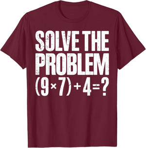 Funny 67 Meme PEMDAS Math Teacher Brainrot Elementary Joke T-Shirt - T-Shirt | Maroon
