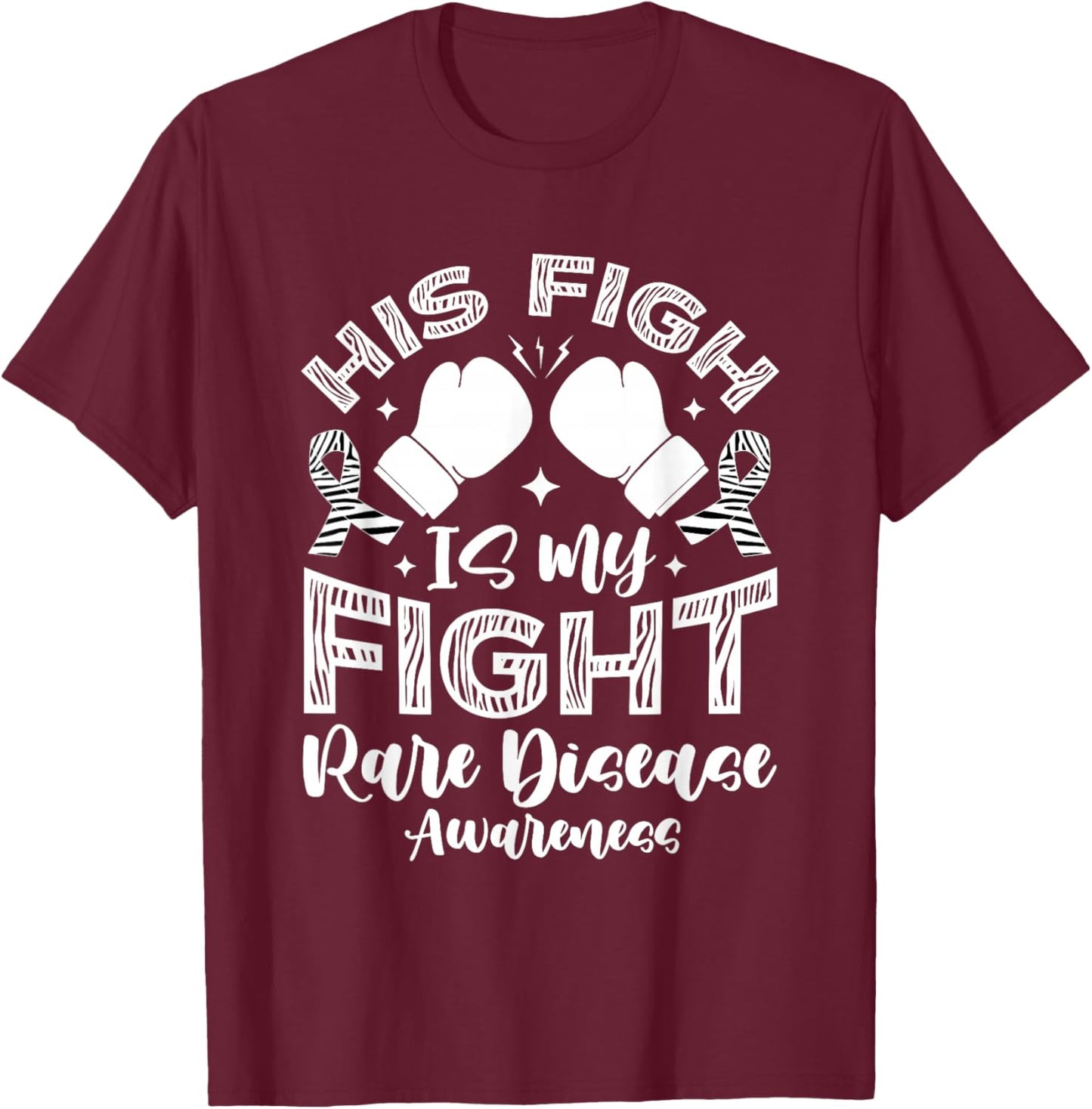 Rare Disease Warrior Support T-Shirt - T-Shirt | Maroon
