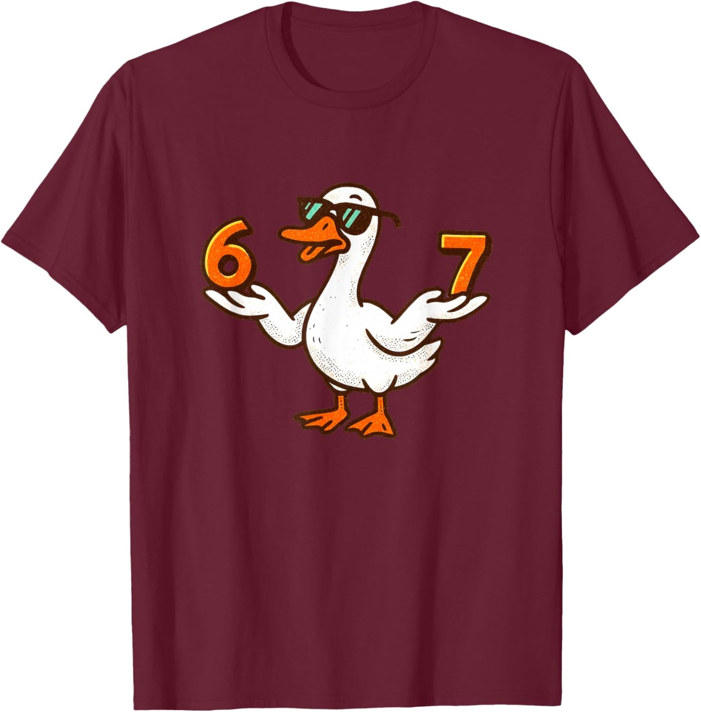67 Meme Silly Goose 6 7 Funny Six Seven 6-7 Gen Alpha Slang T-Shirt - T-Shirt | Maroon