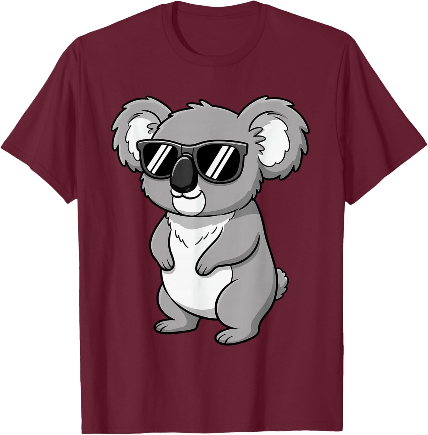 Koala Face Sunglasses Funny Koala for Kids T-Shirt - T-Shirt | Maroon