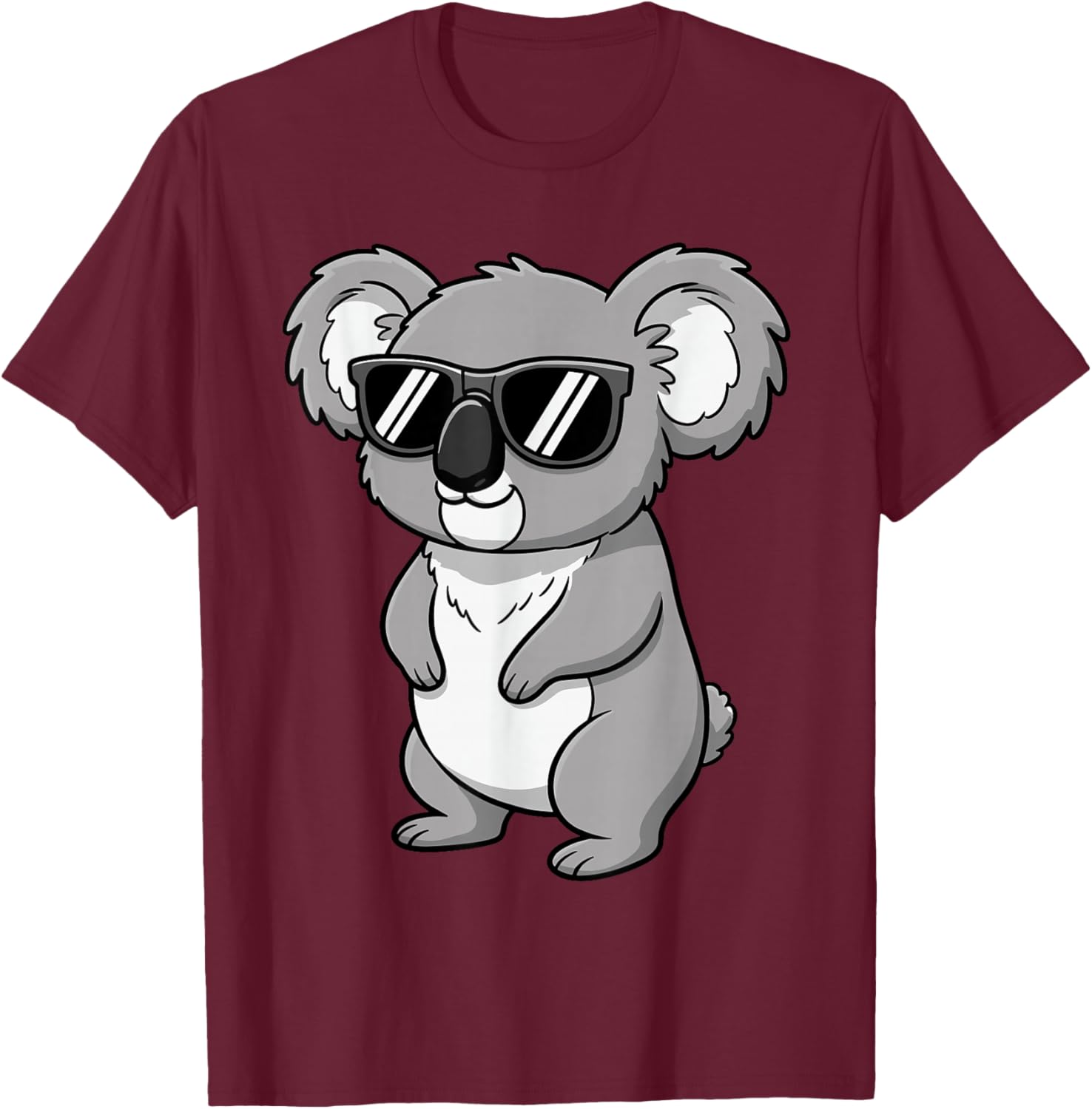 Koala Face Sunglasses Funny Koala for Kids T-Shirt - T-Shirt | Maroon