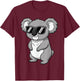 Koala Face Sunglasses Funny Koala for Kids T-Shirt - T-Shirt | Maroon