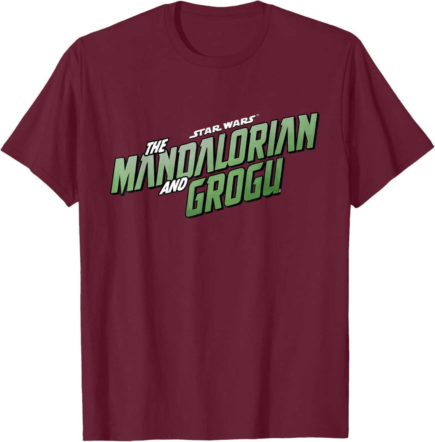 Star Wars The Mandalorian and Grogu Official Movie Logo T-Shirt - T-Shirt | Maroon