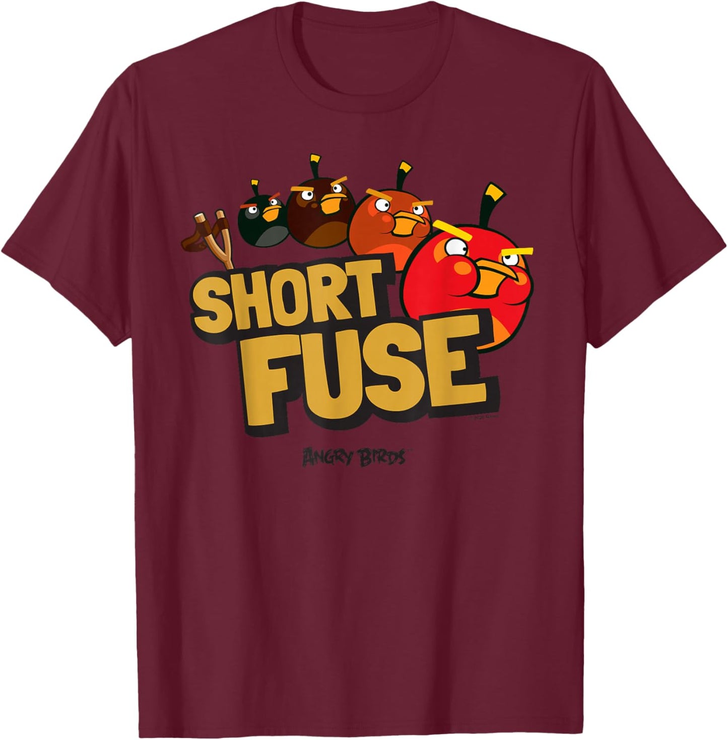 Angry Birds Bomb Short Fuse T-Shirt - T-Shirt | Maroon