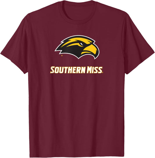 University of Southern Mississippi Golden Eagles Primary T-Shirt - T-Shirt | Maroon