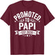 Promoted to Papi Est 2026 Baby Announcement T-Shirt - T-Shirt | Maroon