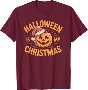 Halloween is My Christmas Funny Spooky Statement T-Shirt - T-Shirt | Maroon
