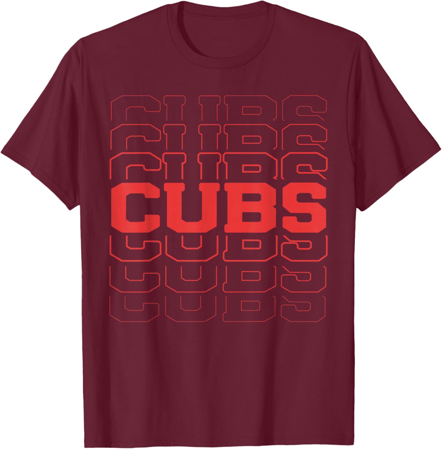Vintage Cubs Name Personalized Retro Women Kid T-Shirt - T-Shirt | Maroon