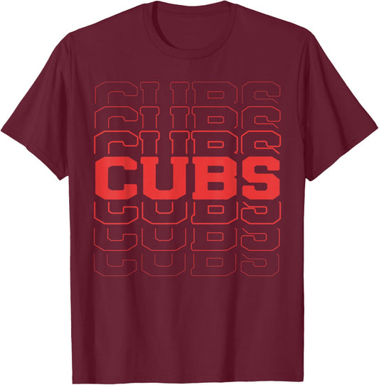 Vintage Cubs Name Personalized Retro Women Kid T-Shirt - T-Shirt | Maroon