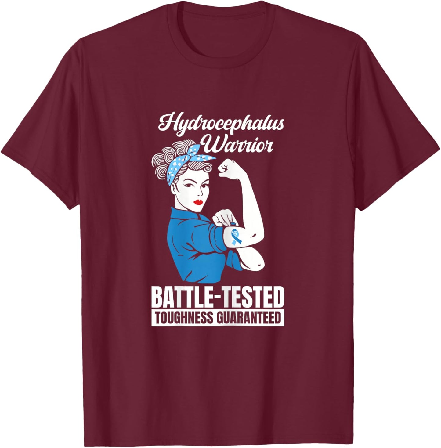 Hydrocephalus Awareness Warrior T-Shirt - T-Shirt | Maroon