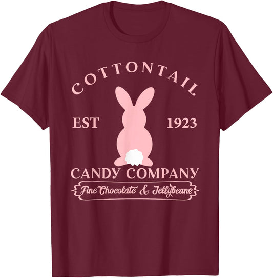 Cottontail Candy Company Easter Carrot Family Easter Day T-Shirt - T-Shirt | Maroon