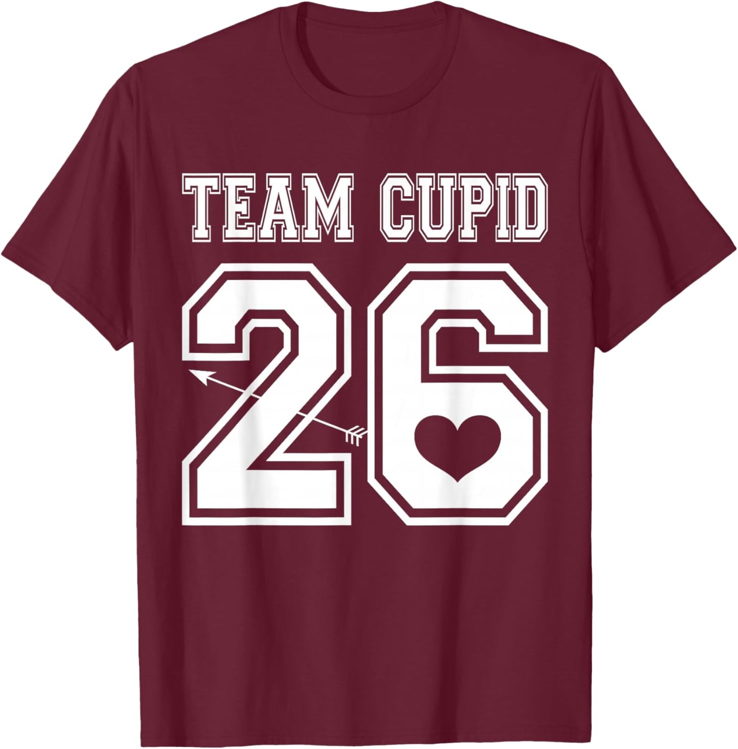 Groovy Team Cupid 2026 Happy Valentine's Day 2026 Costume T-Shirt - T-Shirt | Maroon