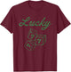 Lucky Dice Seven Minimal Illustration T-Shirt - T-Shirt | Maroon