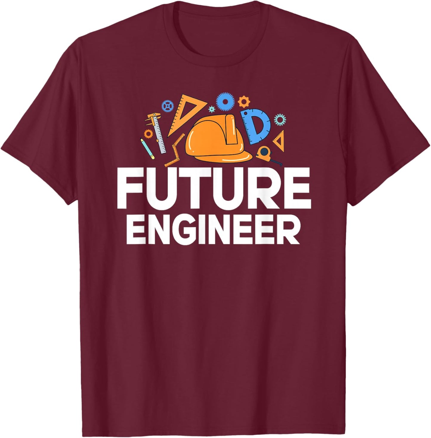 Future Engineer Kids Engineer Boy Engineering T-Shirt - T-Shirt | Maroon