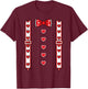 Valentines Day Suspenders Bow Tie Hearts Cute Boys Kids Men T-Shirt - T-Shirt | Maroon