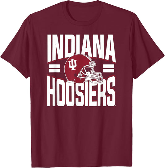 Indiana Hoosiers Football Vintage 90's Retro Black T-Shirt - T-Shirt | Maroon