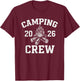 Retro Group Camper Trip Family Matching Camping Crew 2026 T-Shirt - T-Shirt | Maroon