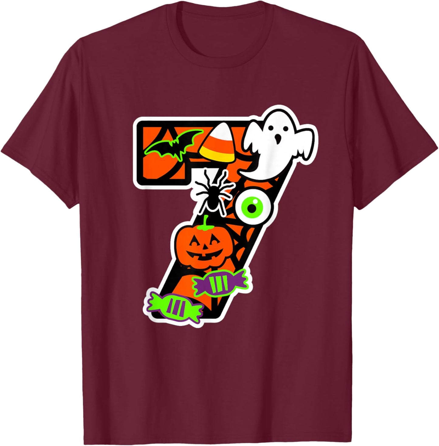 Funny 67 Six Seven Meme Couple Matching Halloween Costume T-Shirt - T-Shirt | Maroon