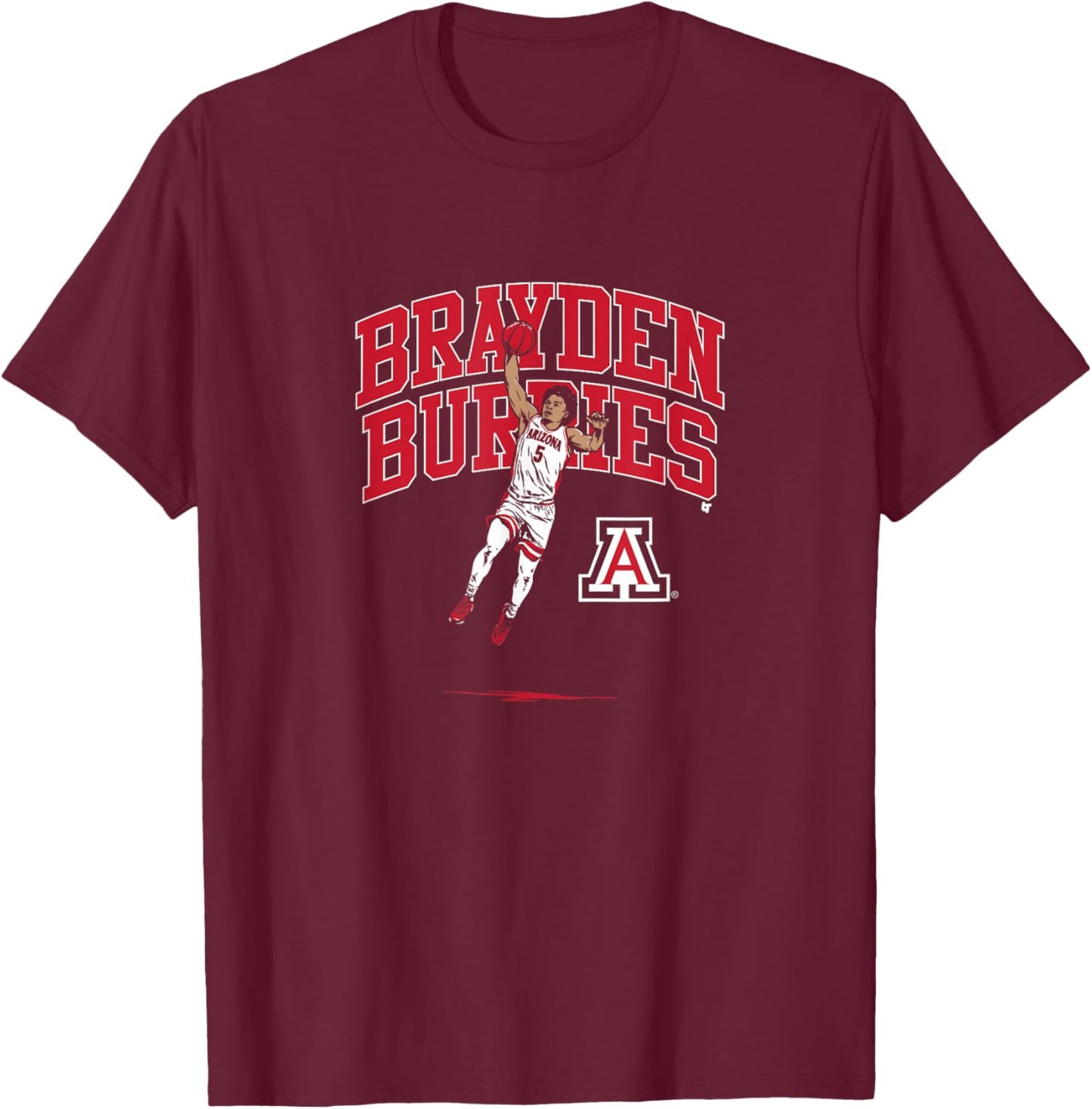 Air Brayden Burries - Arizona Wildcats Basketball T-Shirt - T-Shirt | Maroon