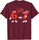 Six Seven Meme 6 7 Hearts Couple Matching 67 Valentines T-Shirt - T-Shirt | Maroon