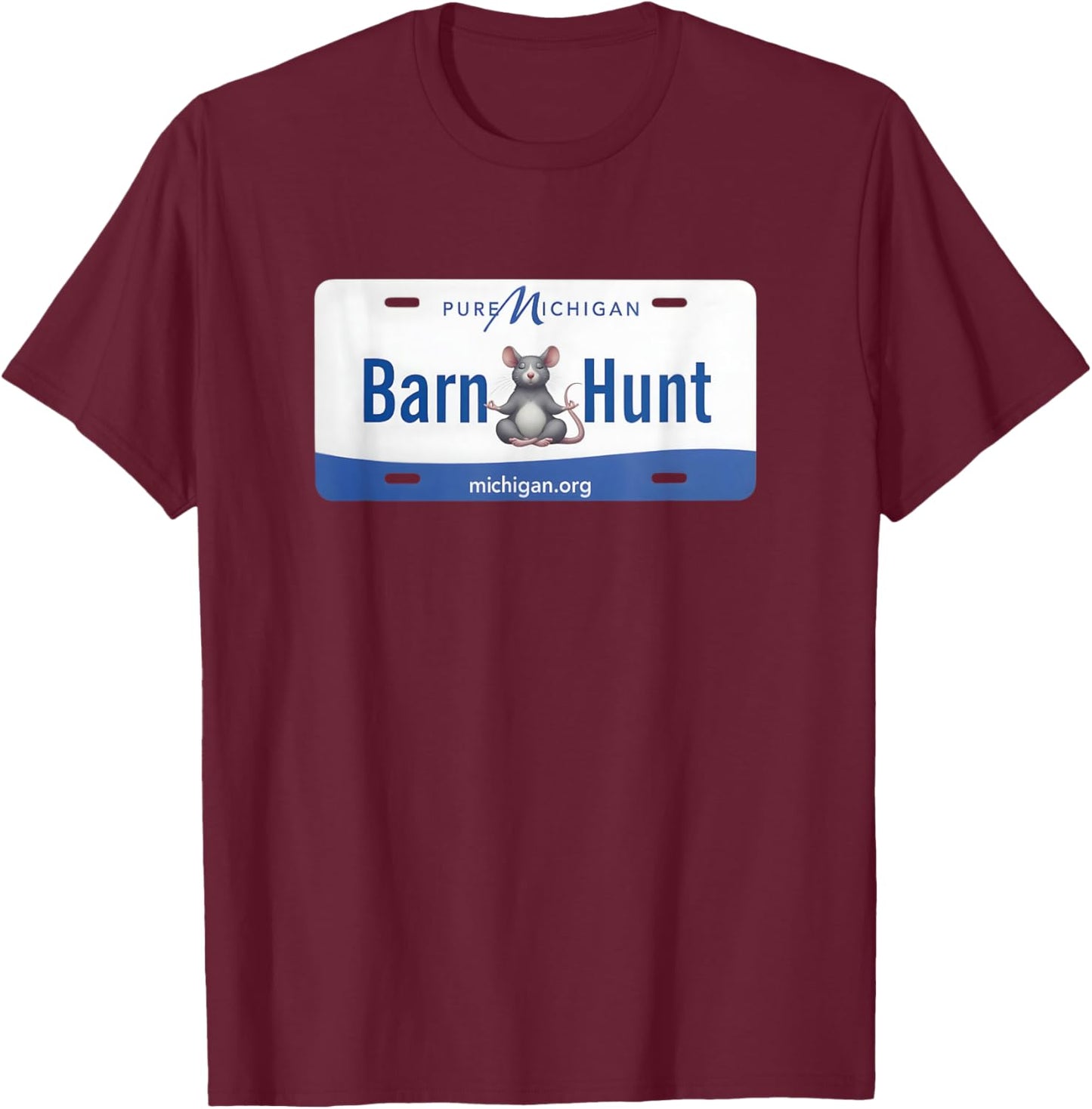 Barn Hunt Lover - Barn Hunt in Michigan T-Shirt - T-Shirt | Maroon