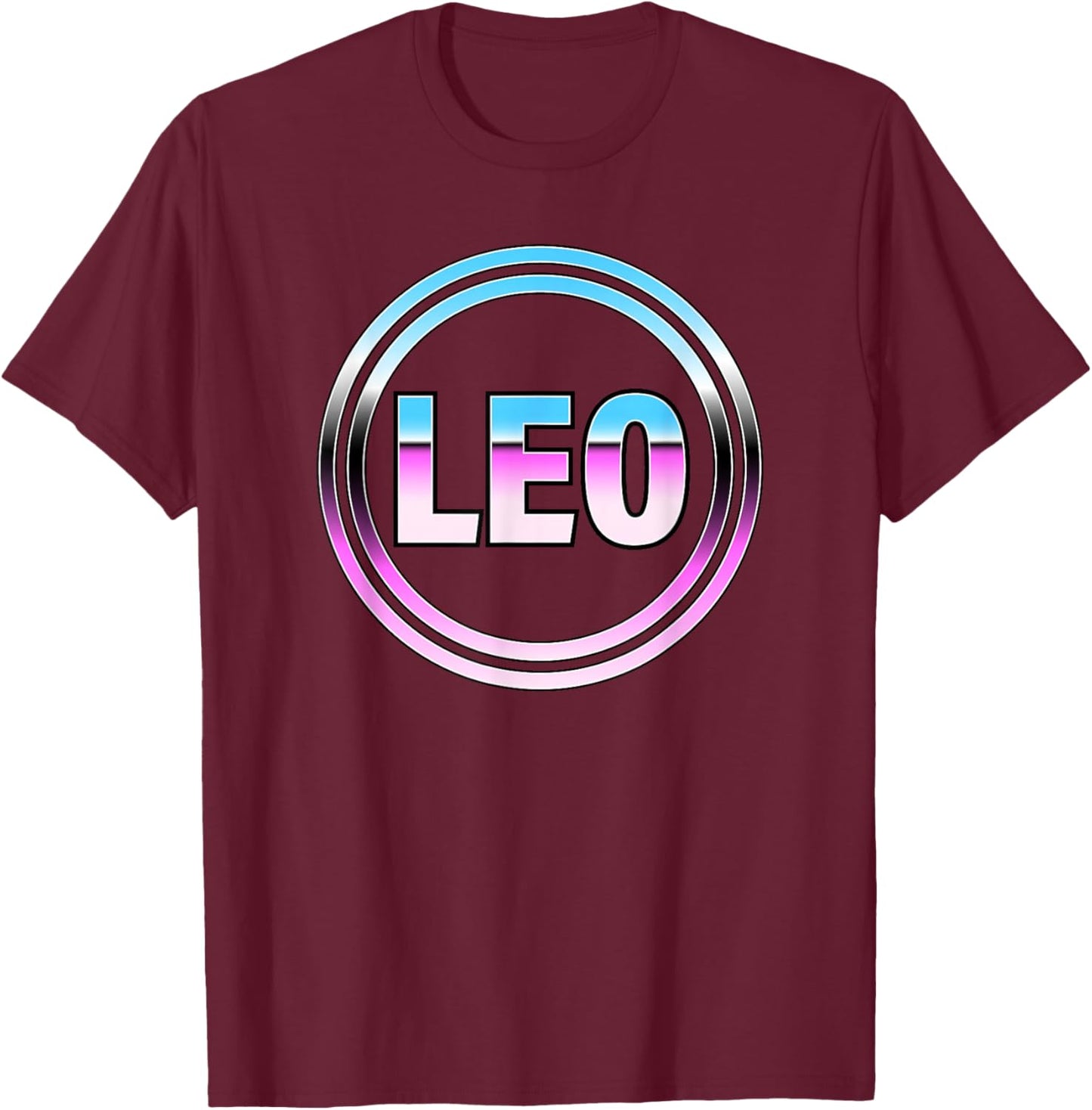 Leo Retro Style Astrology T-Shirt - T-Shirt | Maroon