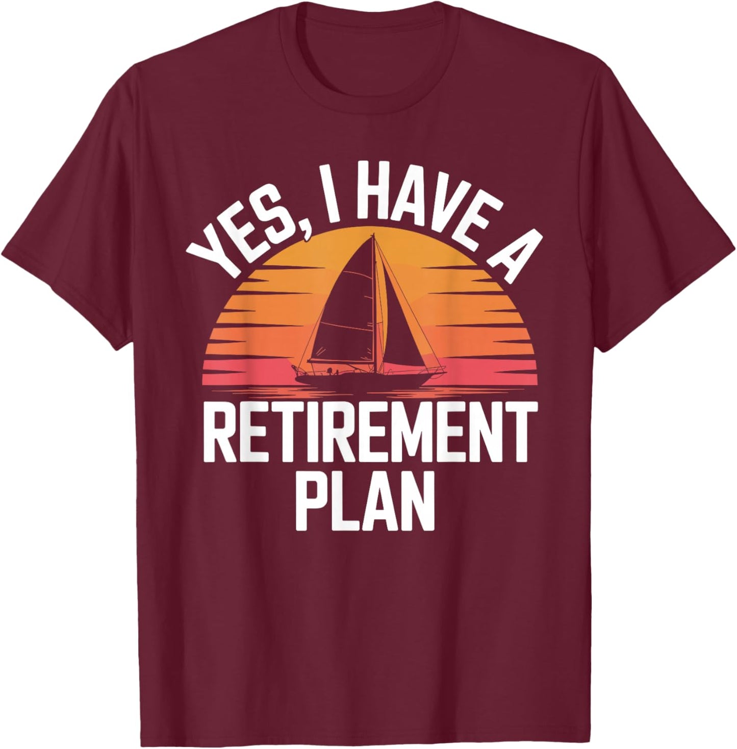 Cool Sailing Art Women Kids Sail Boat Sailor Sailing T-Shirt - T-Shirt | Maroon
