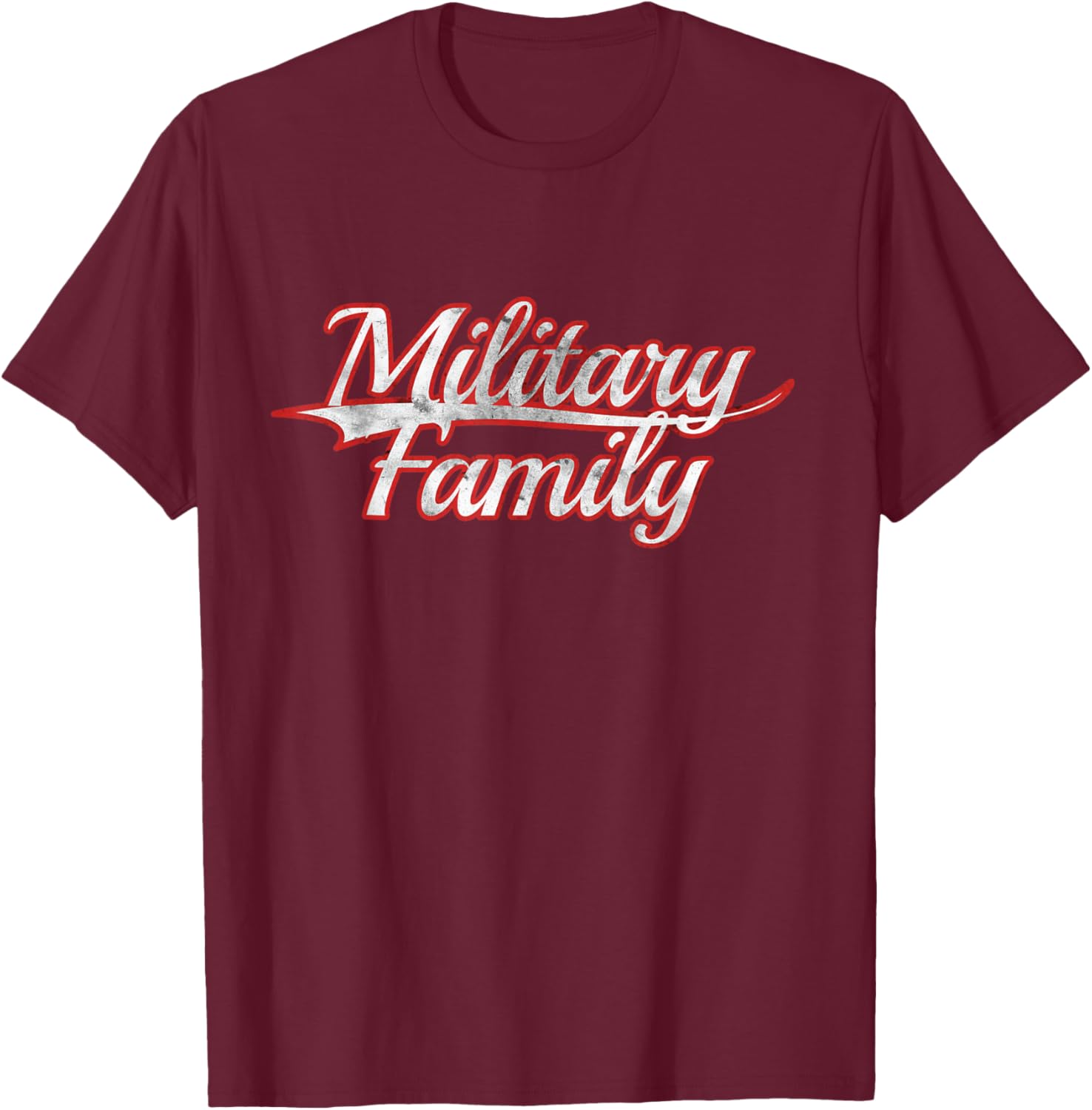 Military Family Armed Forces Patriotic Home Vintage Varsity T-Shirt - T-Shirt | Maroon