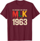 Retro MLK 1963 Dream Legacy Civil Rights Movement Art T-Shirt - T-Shirt | Maroon