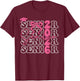 Senior 2026 Class of 2026 Coquette Pink Bow Graduation 2026 T-Shirt - T-Shirt | Maroon