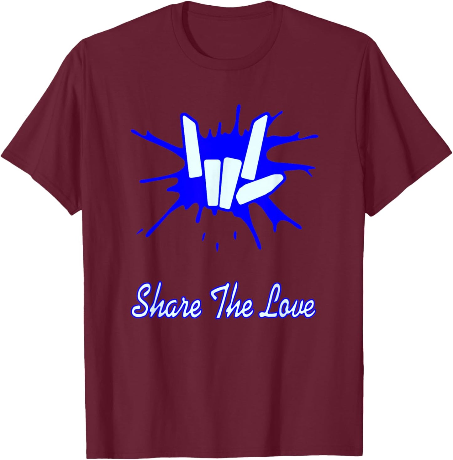Sharer Share The Love Birthday Gifts for Kids and Youth T-Shirt - T-Shirt | Maroon