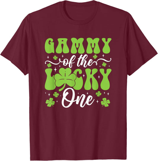 Gammy of The Lucky One First Birthday St Patrick's Day T-Shirt - T-Shirt | Maroon