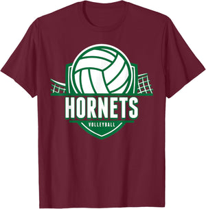 Hornets Volleyball Back to School Spirit G T-Shirt - T-Shirt | Maroon