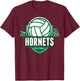 Hornets Volleyball Back to School Spirit G T-Shirt - T-Shirt | Maroon