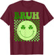 Groovy St Patricks Day Bruh Lucky Shamrock Women Girls Kids T-Shirt - T-Shirt | Maroon
