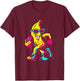 Banana Football Drip Funny Kids Youth Boys Girls T-Shirt - T-Shirt | Maroon