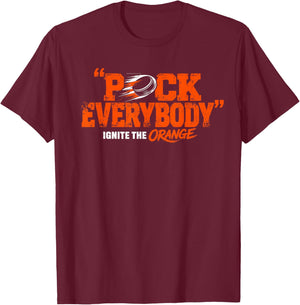 Puck Everybody Orange T-Shirt - T-Shirt | Maroon