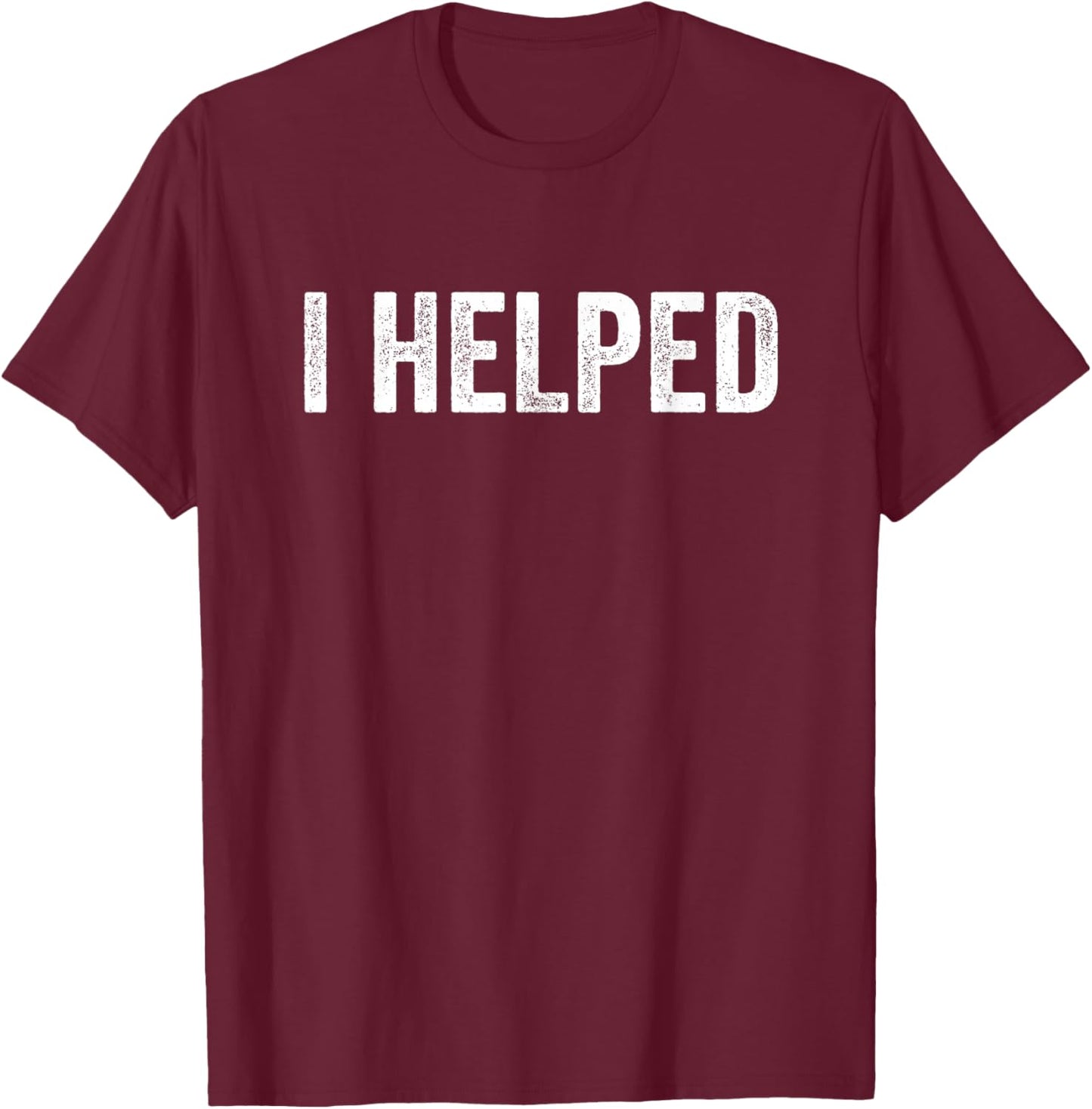 Growing A Tiny Human I Helped Funny Matching Pregnant Couple T-Shirt - T-Shirt | Maroon